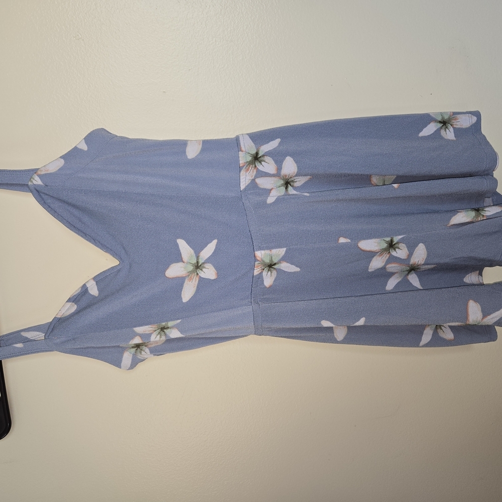 AEROPOSTALE Floral Blue Romper Sleeveless Size S - Picture 3 of 6